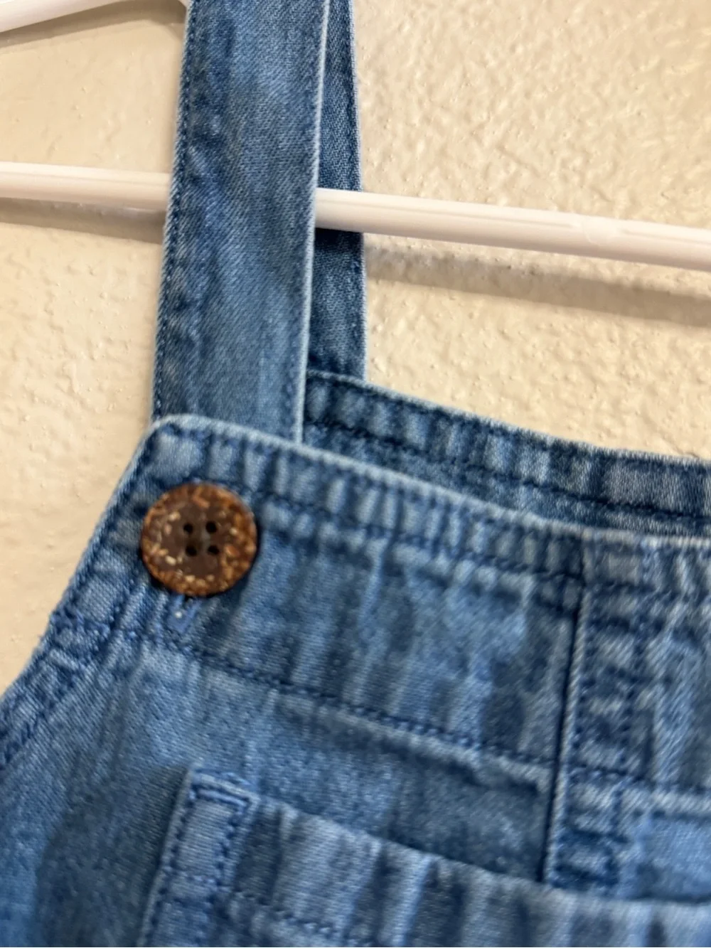 Classic Blue Denim Baby Romper with Car Patch